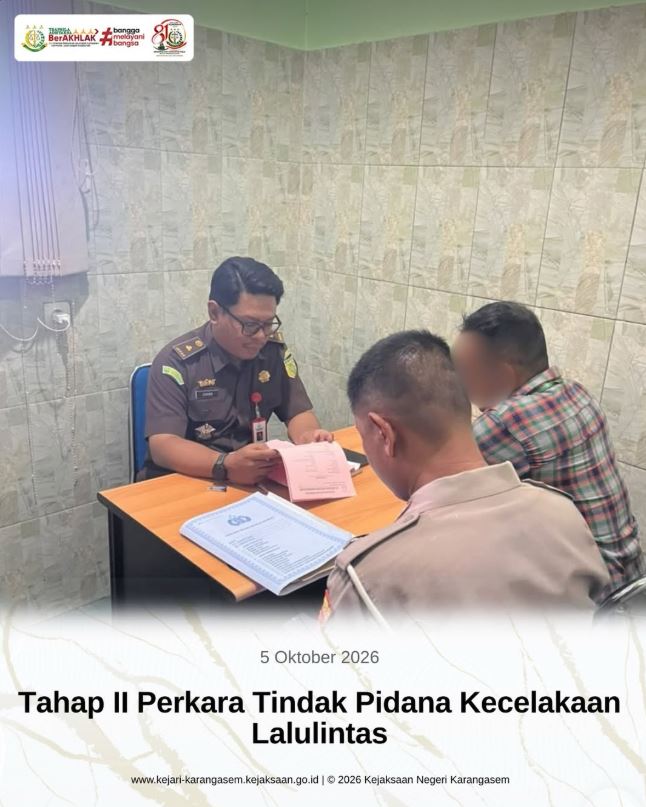 TAHAP II PERKARA TINDAK PIDANA KECELAKAAN LALU LINTAS